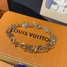 Louis Vuitton LV Metal Letters and Floral Bracelet-4057